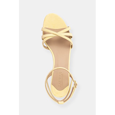 Lauren Ralph Lauren сандали с нисък ток от велур Kendyl Kttn (802P06395003.700)