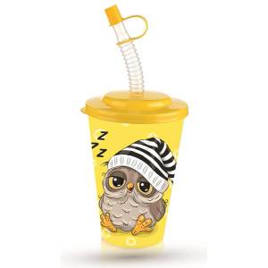 Titiz Plastik TZ-AP-9128-Детска чаша с капак и сламка 650ml (0130301)