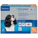 Virbac Effipro Duo spot-on Dog 67 mg S 2-10 kg 4 x 0,67 ml