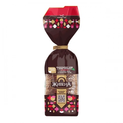 Симид Хляб Живена Пълнозърнест с орех. ядки и пшен. зърна 330гр