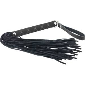  Изискан флогър с удобна ръкохватка - Leather Whip Black (RIM0007956)