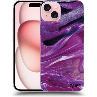 Pouzdro Picasee ULTIMATE CASE MagSafe Apple iPhone 15 - Purple glitter