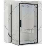 Rea Правоъгълна душ кабина с въртяща се врата Rea Rapid Swing 100x90 черна (5902557342440+5902557342556)