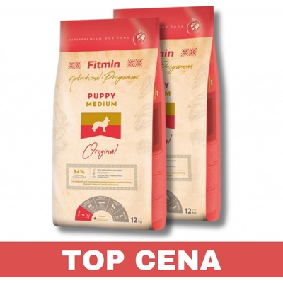 Fitmin dog medium puppy 2 x 12 kg
