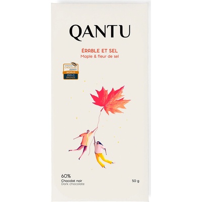 QANTU 60% hořká Érable et Sel s javorovým sirupem a solí 50 g