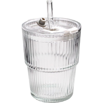 TORO Sklenice s brčkem 320 ml