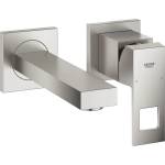 GROHE Вграден смесител за умивалник Grohe Eurocube S, матов хром, Supersteel, без скрито тяло (19895DC0)