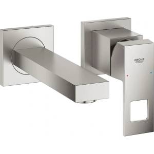 GROHE Вграден смесител за умивалник Grohe Eurocube S, матов хром, Supersteel, без скрито тяло (19895DC0)