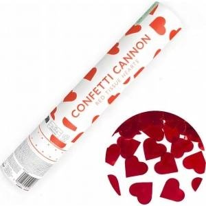Party Deco Tube with red hearts 28cm
