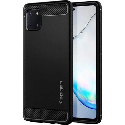 Spigen Rugged Armor Case - удароустойчив силиконов (TPU) калъф за Samsung Galaxy Note 10 Lite (черен)