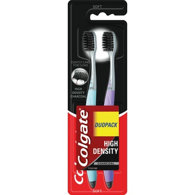 Colgate High Density Charcoal mäkká 2 ks