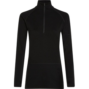 Icebreaker Дамско мериносово термобельо Icebreaker Women's Merino 200 Zoneknit L/S Half Zip Merino base layer - Black (115-2673-0114)