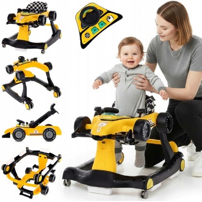 SUN BABY Interaktivní chodítko odrážedlo Závodní auto Formule 1 3v1 zvuk