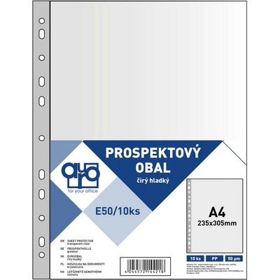 Auro Office E50 - eurofolie A4, 50 µm, PP, hladké - 10 ks
