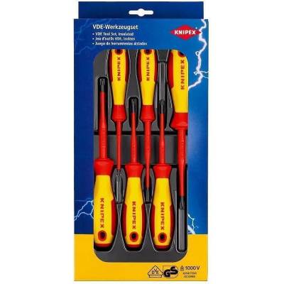 KNIPEX Комплект с 6 бр. отвертки VDE 1000V - 2х шлиц, 2х PH/S и 2х PZ/S, Knipex (K002012V05)