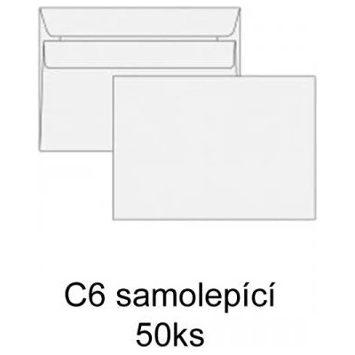 Obálka C6/50 bílá KRPA samolepící