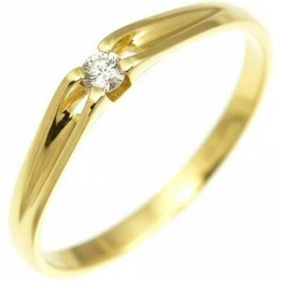 Šperky-NM Zlatý prsten s diamantem 1174