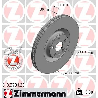 Brzdový kotúč ZIMMERMANN 610.3731.20 (610373120)