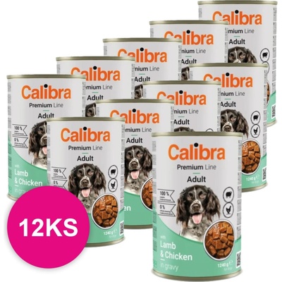 Calibra Dog Premium Adult with Lamb & Chicken 12 x 1240 g