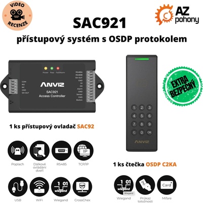 SAC921 - přístupový systém s OSDP protokolem