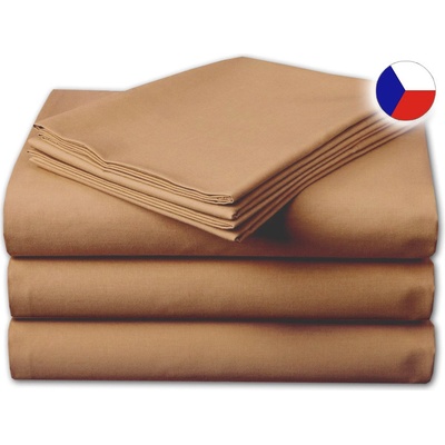 Dadka bavlna prostěradlo světle hnědé 220x240