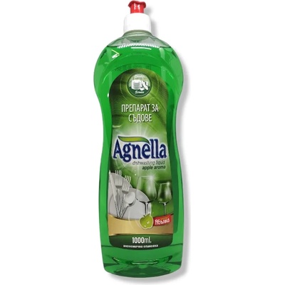 Agnella измиващ препарат за съдове, 1000мл, Ябълка