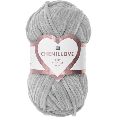 Rico Design Žinylková příze Chenillove odstín 013 šedá - 1 ks