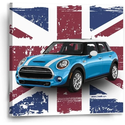 Sablio Obraz Mini sedan Britská vlajka - 50x50 cm