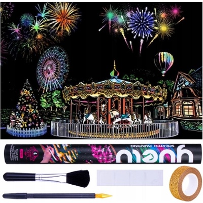NORIMPEX Škrabací obrázok Zábavný park 75x52cm