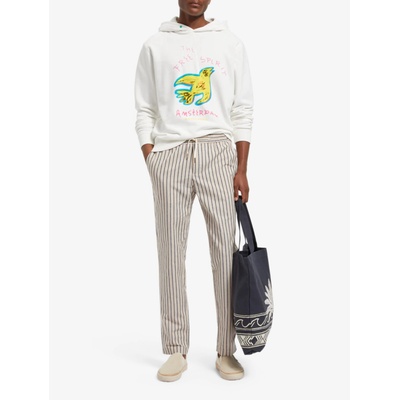 Scotch & Soda Бежов мъжки раиран панталон с лен Scotch & Soda Scotch & Soda | Bezhov | МЪЖЕ | 31/32