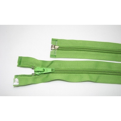 Zips špirála deliteľný 5mm - dĺžka 45cm farba svetlá zelená