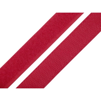 Prima-obchod Suchý zip háček + plyš šíře 20 mm, barva (171) červená jahoda