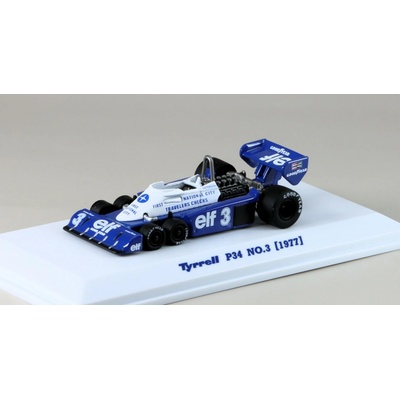 Tyrrell F1 P34 Elf 6 Wheeler 3 1977 Ronnie Peterson modrá Kyosho 1:64
