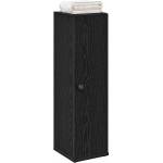 vidaXL Шкаф за баня с държач за ролки, черни, 20, 5x22x72 см (858516)