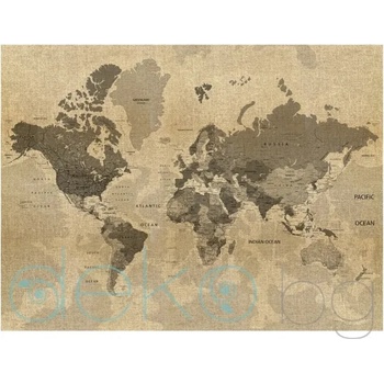 Фототапет Винтидж карта на света - 360x270см (15103-1215)