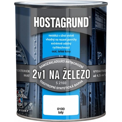 Barvy a laky Hostivař 2v1 S2160 0,6l bílá 0100
