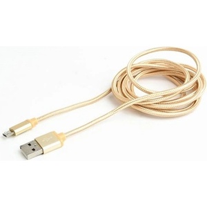 Gembird USB 2.0 A - USB 2.0 micro B M/M кабел за данни 1, 8 м златист текстилен кант CCB-mUSB2B-AMBM-6-G (CCB-mUSB2B-AMBM-6-G)