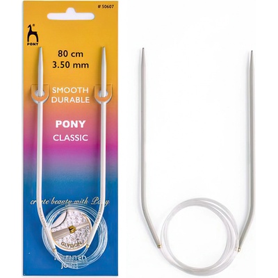 Storex Pletací jehlice PONY 50607, hliníkové, kruhové, 1 kus, délka 80cm, velikost 3,5mm