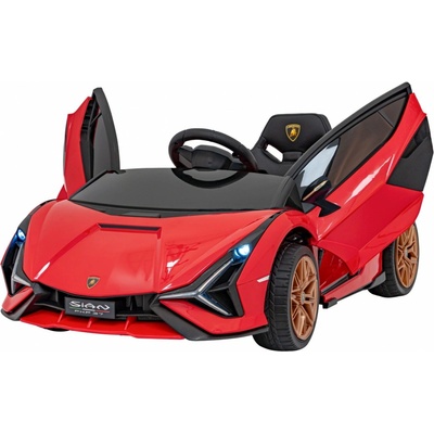 Lean Cars Elektrické autíčko Lamborghini Sian 2x45W MOTOR 1x12V4,5Ah BATÉRIA 2022 ČERVENÉ
