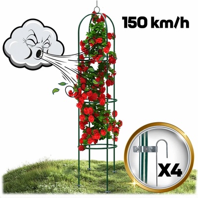 Plonos PL-992 Zahradní kovová opora pro popínavé rostliny 200 cm, zelená – Hledejceny.cz