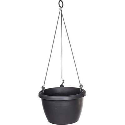 PLASTKON Květináč závěsný MARINA 4ks, 30cm, antracit