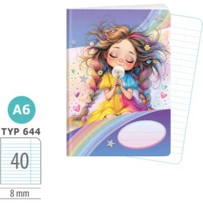 ARGUS Sešit A6 TYP 644 Rainbow Ella