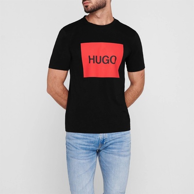 Hugo Тениска Hugo Dulive Box Logo T Shirt - Black 001