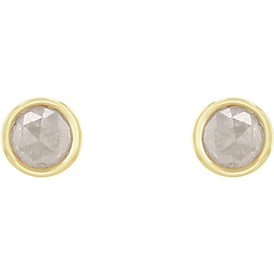 Eppi Minimalistické bezel náušnice so salt and pepper diamantmi Tofine E45642