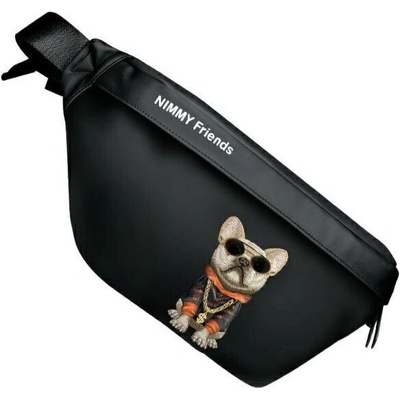 Taška přes rameno Nimmy Crossbody Glasses Cool Dog – černá
