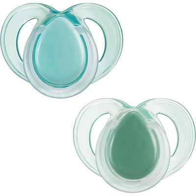 Tommee Tippee Залъгалки NIGHT TIME 18-36м, 2 бр. /оп. , зелен (Night Time)