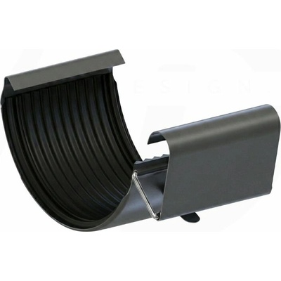 Krop Spojka polkruhového žľabu oceľový 280 mm systém 130 RAL 7016 antracit