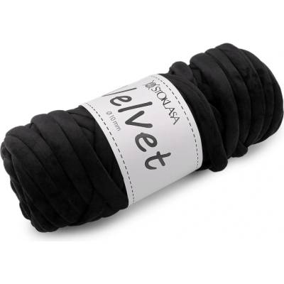 Příze Marshmallow silná Velvet Ø10 mm 500 g Varianta: 11 (035) černá, Balení: 1 ks