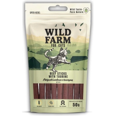 WILD FARM говеждо месо с таурин 50 г лакомство за котки
