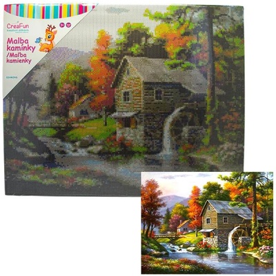Диамантено рисуване - Мелница 40 x 50 см